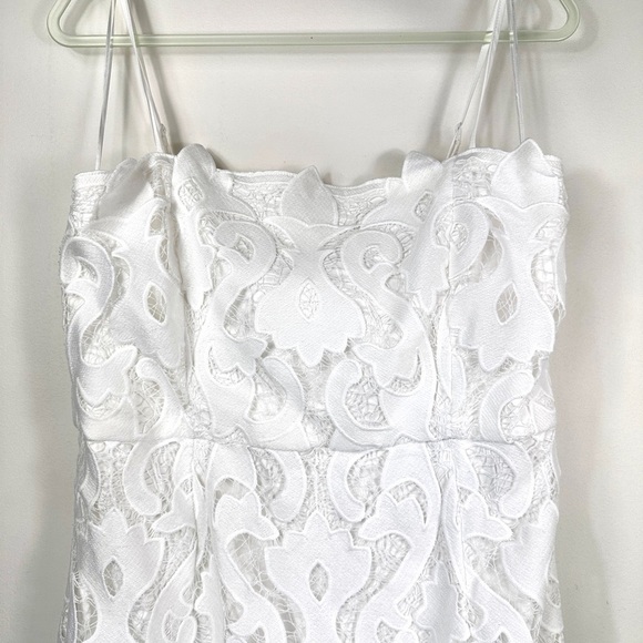 Lace Sheath Dress in White Size 12/XL Elegant Winter Soft Luxury Quiet Luxury - Picture 3 of 13